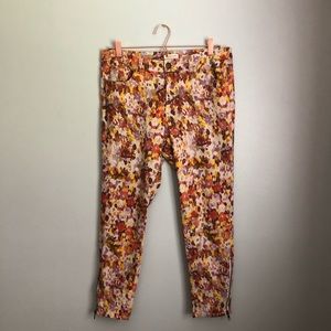 Coldwater Creek Jeans Abstract Floral Stretch Sz 10